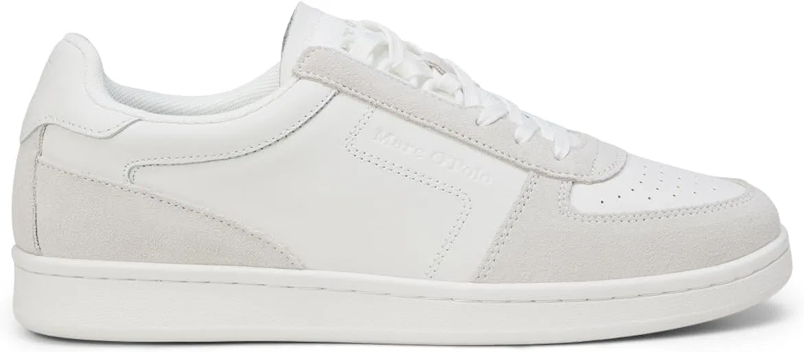Мужские кожаные кроссовки Marc OPolo на плоской подошве с резиновой подметкой Marc O'Polo, White — фото 4