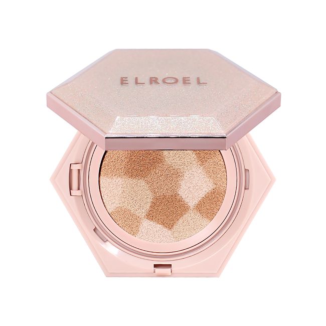 Компактная многофункциональная пудра-кушон для растушевки Elroel, цвет light beige, 12,5 гр — фото 3