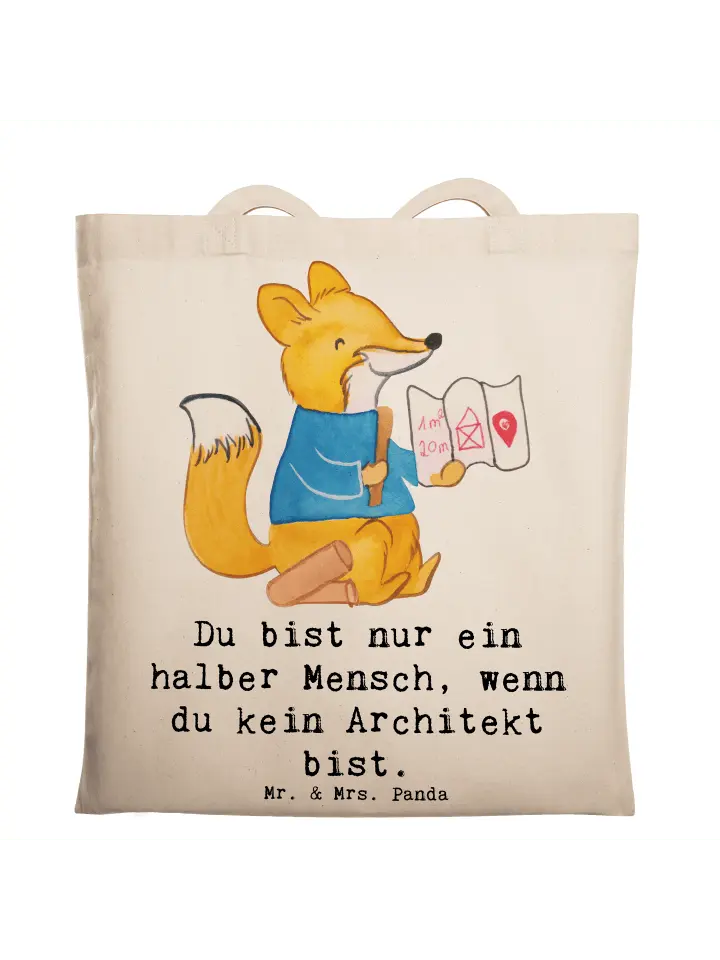 

Сумка для переноски Mr & Mrs Panda Architekt Herz, кремовый