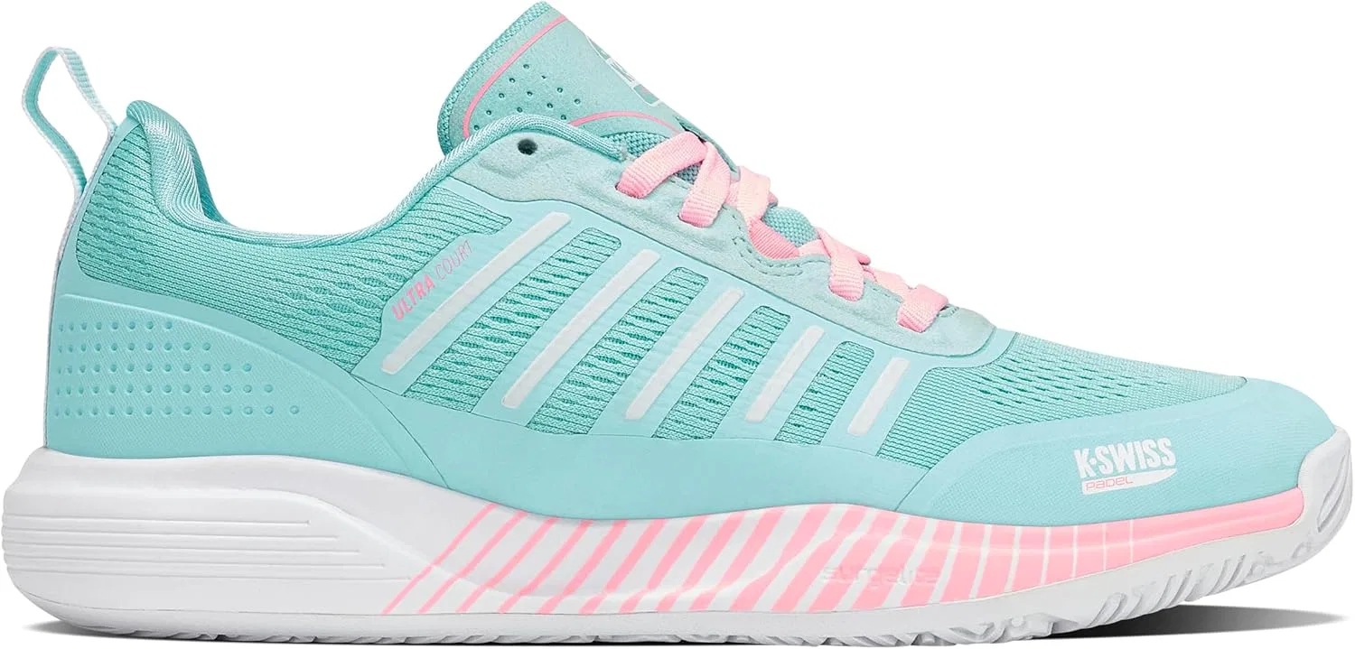 Кроссовки для падел K-Swiss Ultra Court, Soft Neon Blue/White/Neon Bubble Gum