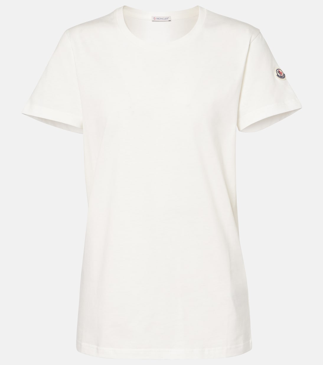 

Хлопковая футболка Moncler, белый
