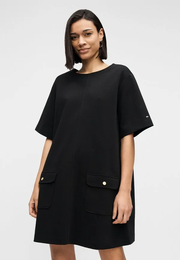 Платье-Футляр с золотистыми пуговицами Tommy Hilfiger, Black — фото 4