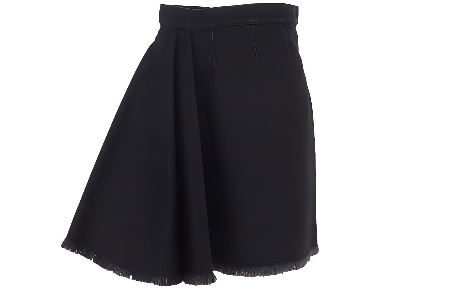 

Мини-юбка А-силуэта с бахромой по низу Alexander McQueen, черный