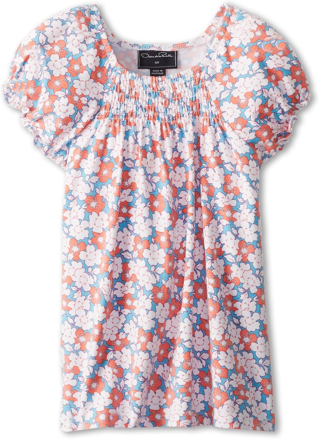 

Топ Oscar de la Renta Childrenswear Lisbon Smocked Top, цвет Coral