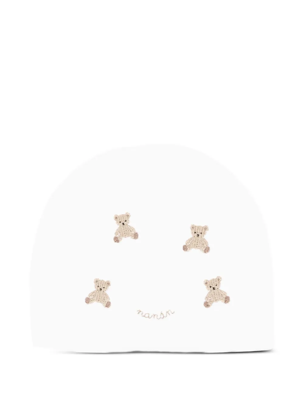 

Шапка с вышивкой в виде мишки NANAN, белый