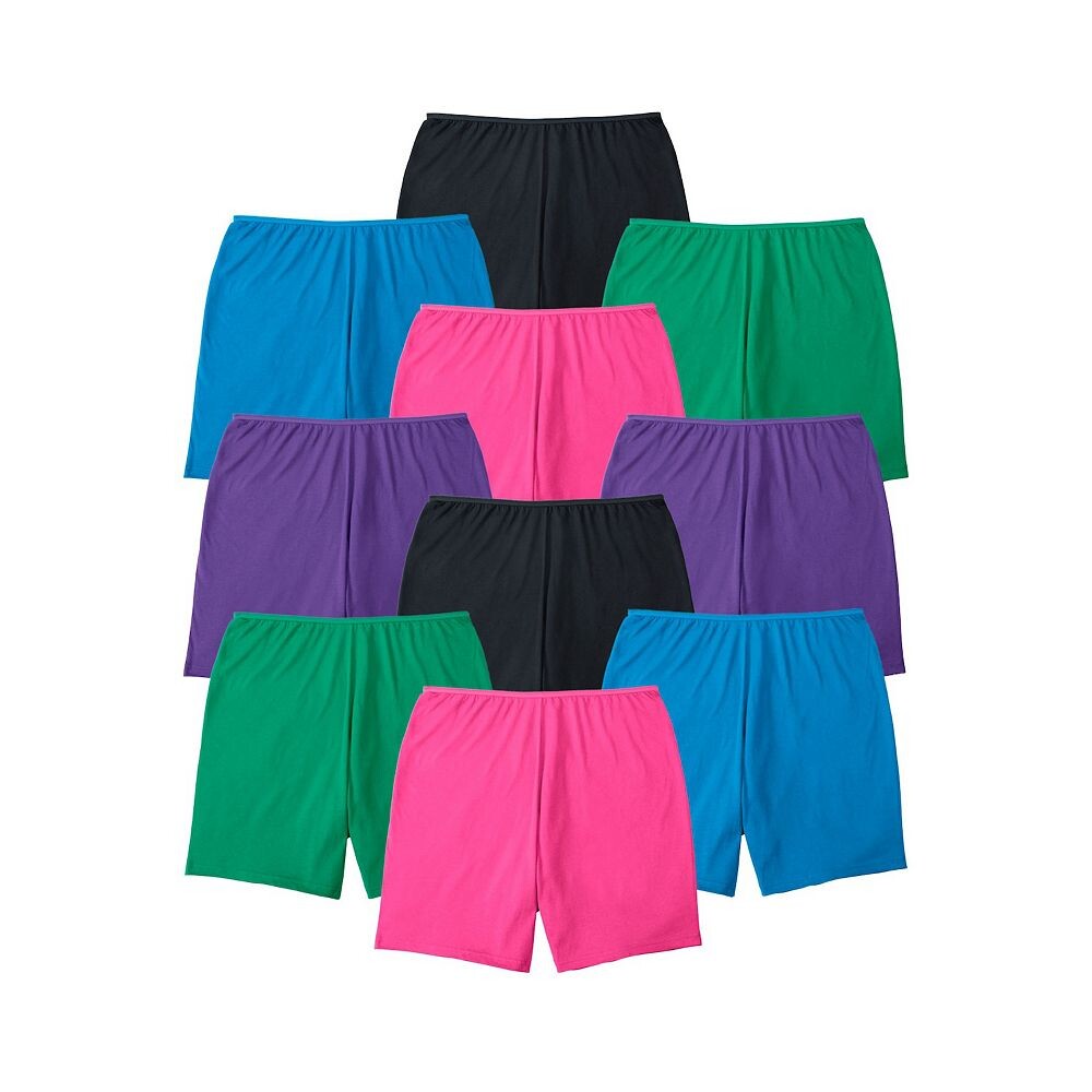 

Женские хлопковые боксеры больших размеров Comfort Choice, 10 шт., цвет Bright