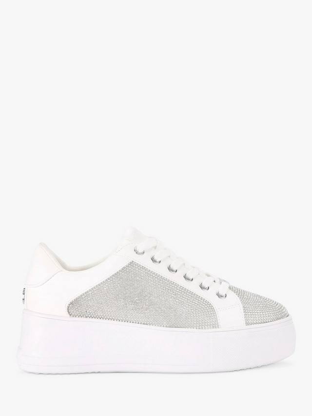 Jive Platform Lace Up кроссовки Carvela, White/Silver
