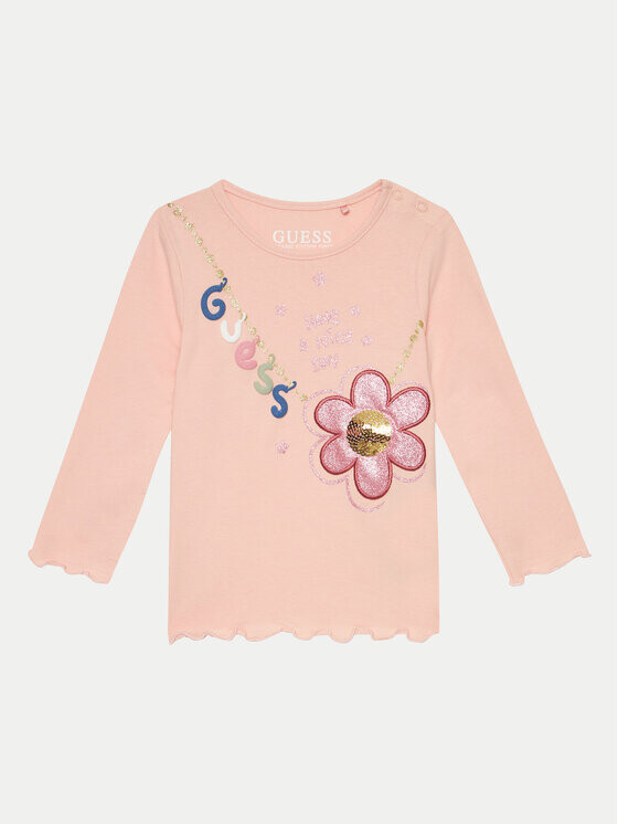 

Футболка стандартного кроя Guess, розовый