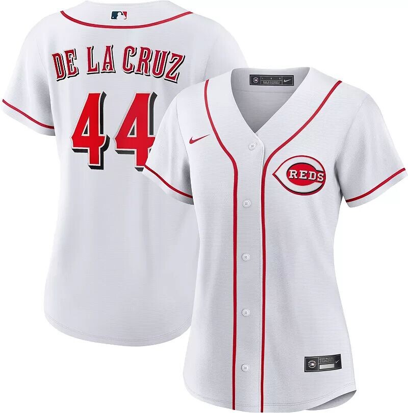 

Женская белая майка Nike Cincinnati Reds Elly De La Cruz #44 Cool Base