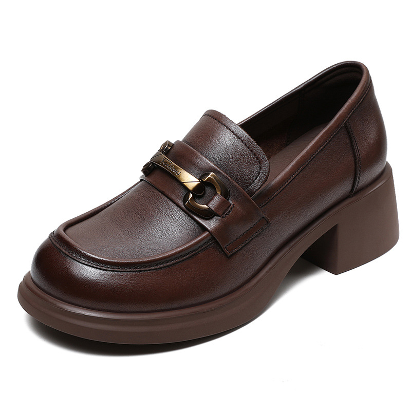 Devanro Коричневые лоферы женские, цвет Brown