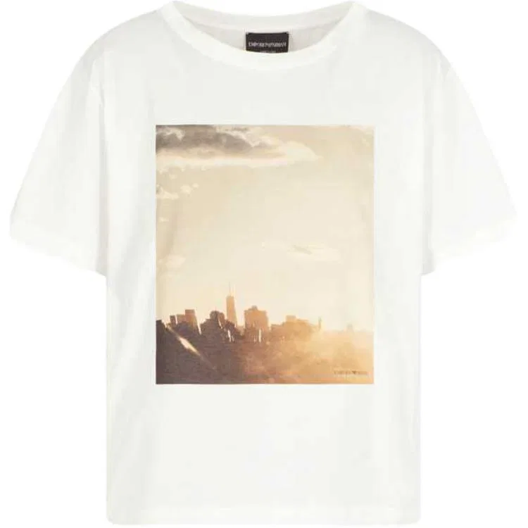 Футболка с принтом Emporio Armani Dawn To Dusk Warm White