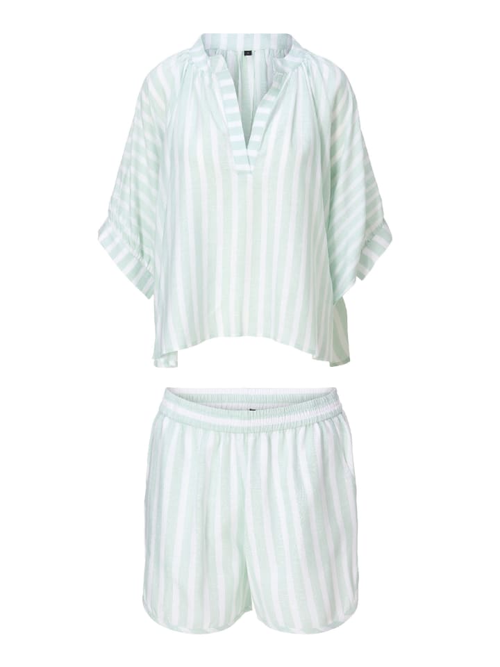 

Linga Dore Шорты. Топ в мятную полоску