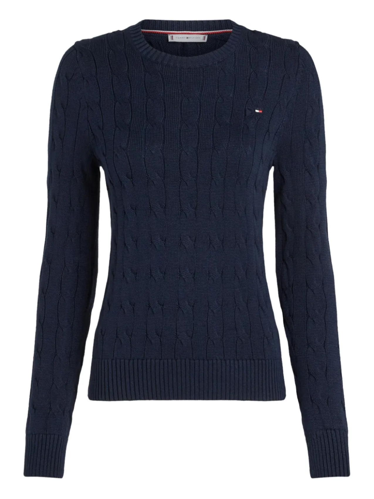 

Свитер фактурной вязки с круглым вырезом Tommy Hilfiger, синий