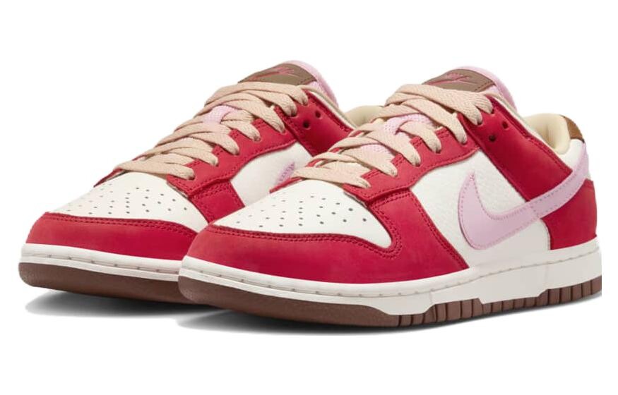 Женские кроссовки для скейтбординга Nike Dunk Low, Бежевый/Красный/Розовый — фото 3