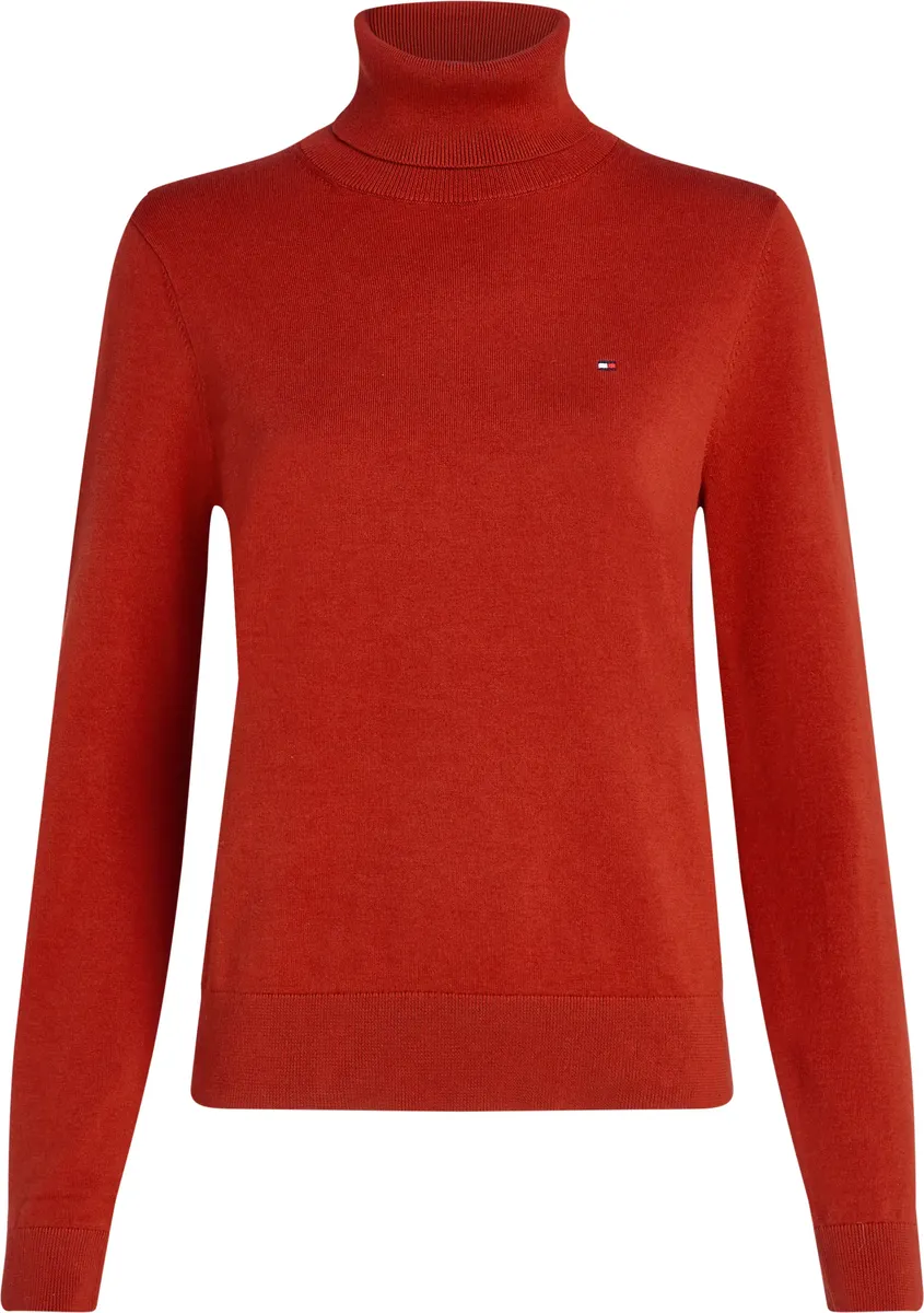 

Вязаный свитер Tommy Hilfiger "CO JERSEY STITCH ROLL-NK SWT" с водолазкой, цвет Dark Magma