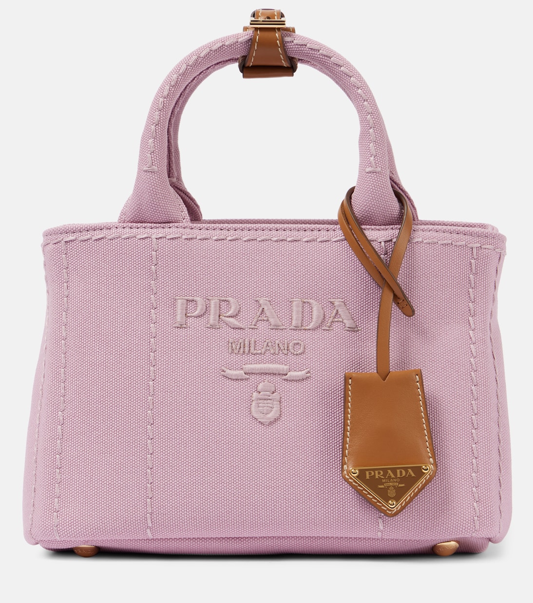 

Мини-сумка через плечо из холста Prada, Alabastro C