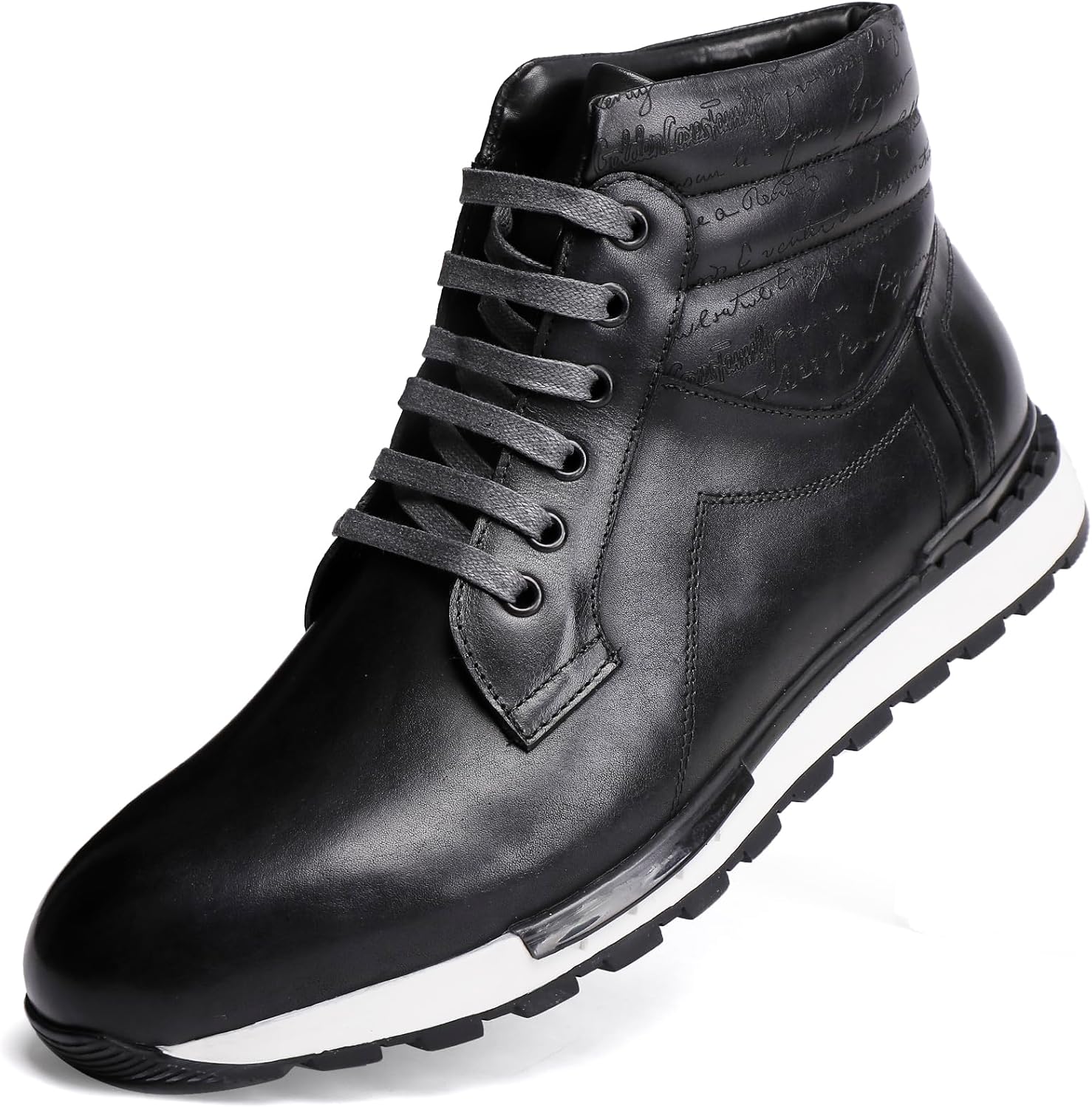 

Мужские кожаные ботинки на шнуровке GOLDEN COXES FAMILY, средние повседневные ботинки-чукка, деловая обувь для мужчин, темно-серый