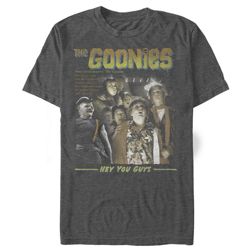 

Мужская футболка с рисунком The Goonies Surprised Licensed Character, цвет Charcoal Heather