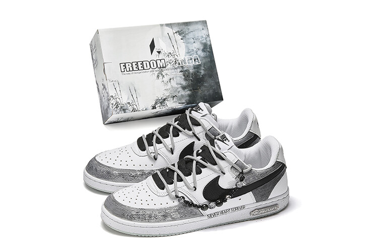 

Кроссовки Nike Court Vision 1 Skateboard Shoes Men Low-Top Black White Gray, Черный, Кроссовки Nike Court Vision 1 Skateboard Shoes Men Low-Top Black White Gray