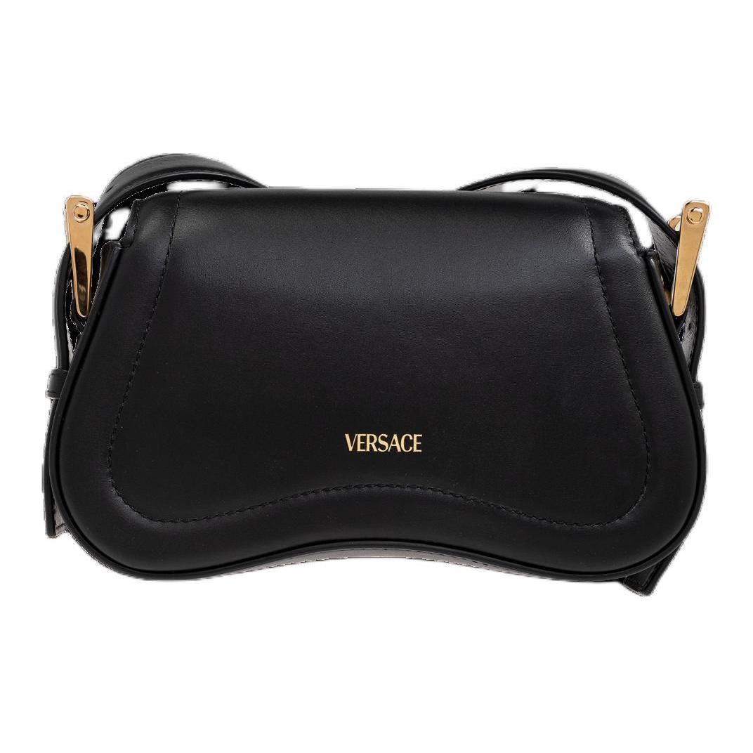 VERSACE Кожаная поясная сумка Fansizhe, мужская наплечная сумка black — фото 3