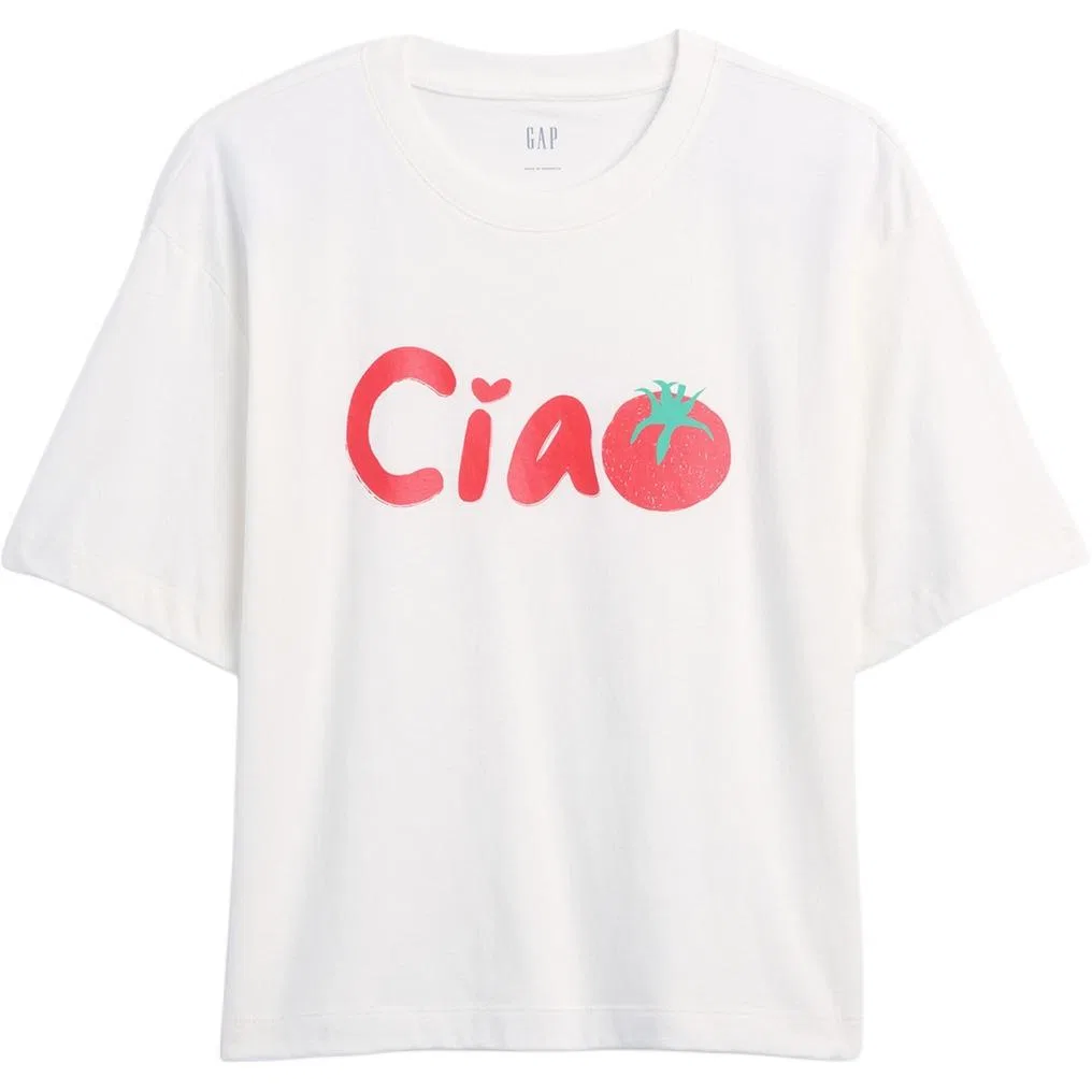 Футболка женская с круглым вырезом GAP Tomato Print