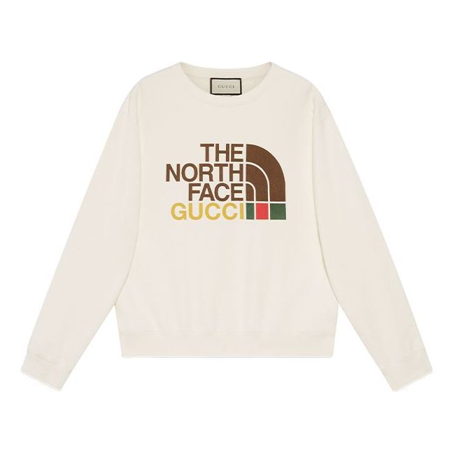 

Толстовка Gucci x THE NORTH FACE Cotton Sweatshirt 'Ivory' 626990-XJDCM-9756, белый