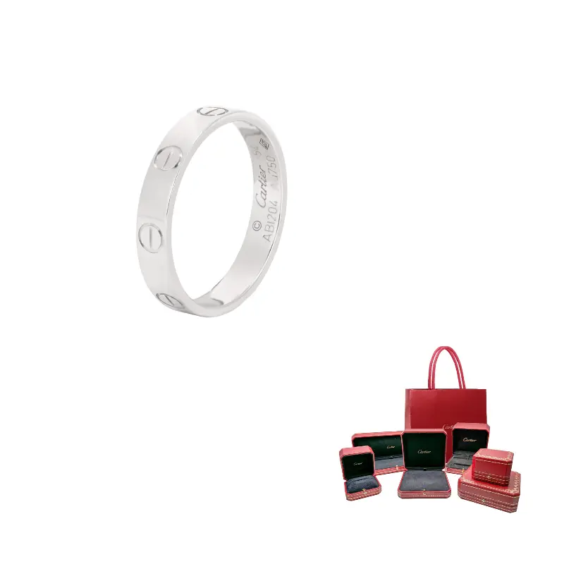 

Cartier Мини-кольцо Love из белого золота 18 карат