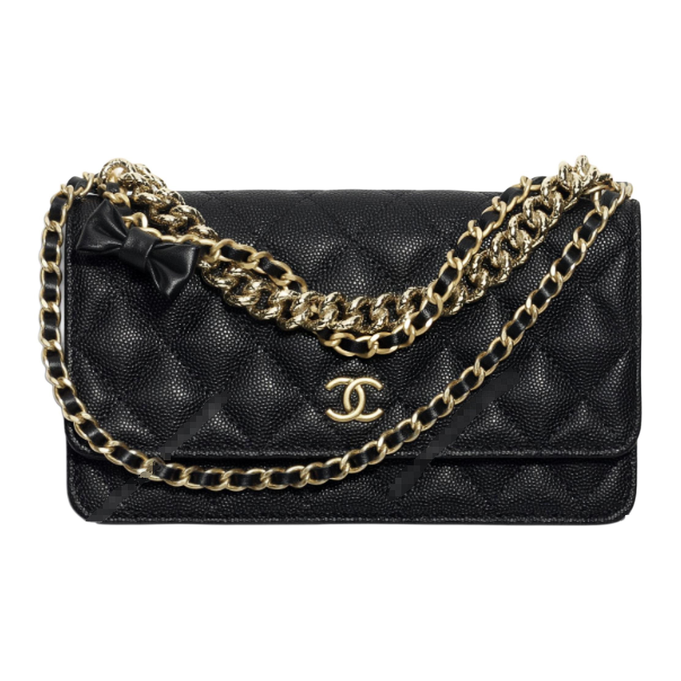 CHANEL Женская черная сумка кроссбоди из личи и коровьей кожи двухслойная дорожная — фото 2