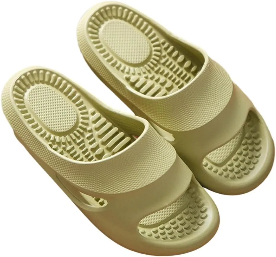 Massage Slippers,Plantar Fasciitis EVA Open Toe Soft Sole Non-Slip Quick Dry Shower Indoor Outdoor Сандалии,Unisex Breathable and Non Slip Wear-Resistant Shoes BAANHA, зеленый — фото 2