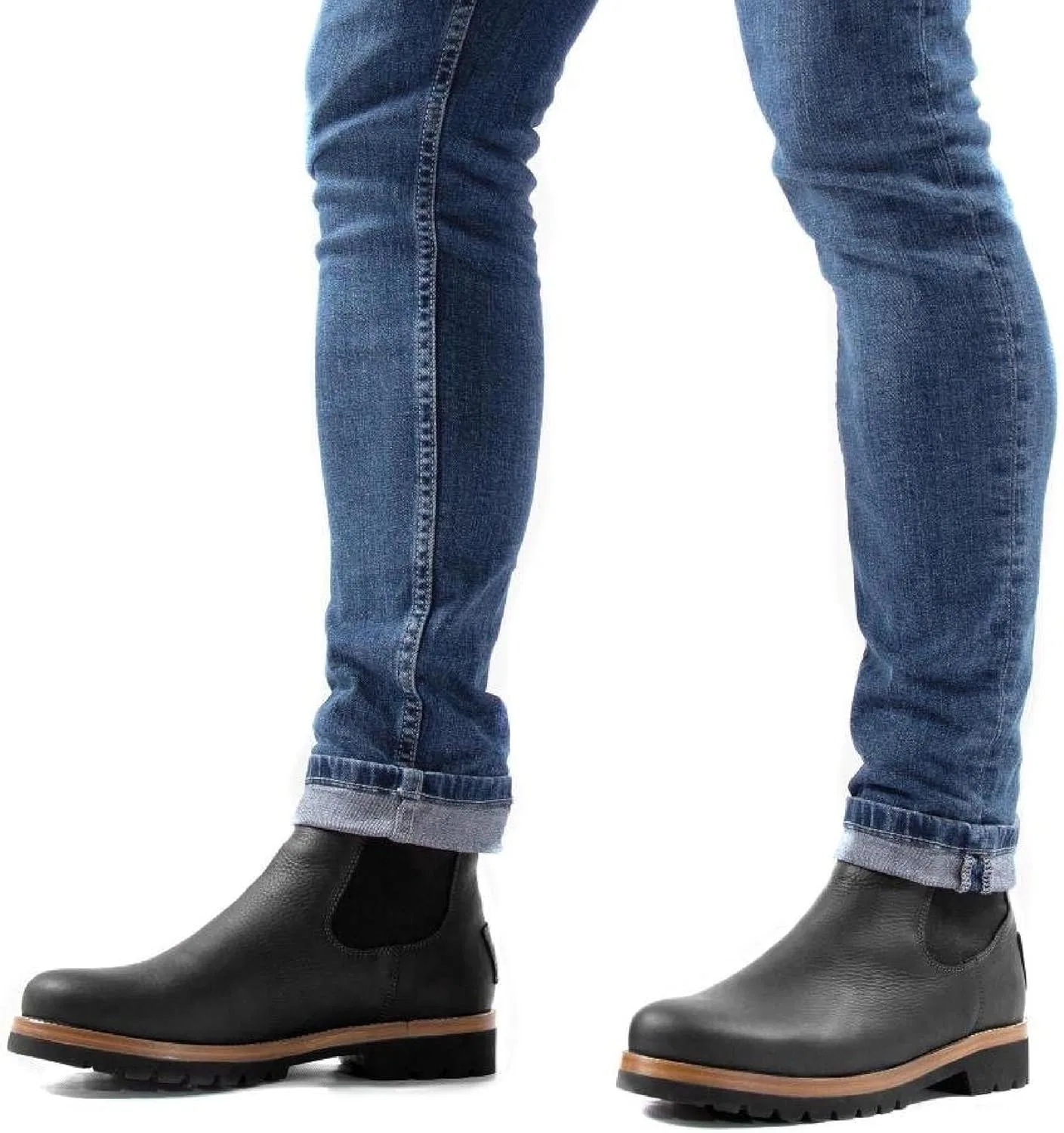 Мужские водонепроницаемые кожаные зимние ботинки Panama Jack Beny Igloo Chelsea Boots, Black — фото 2