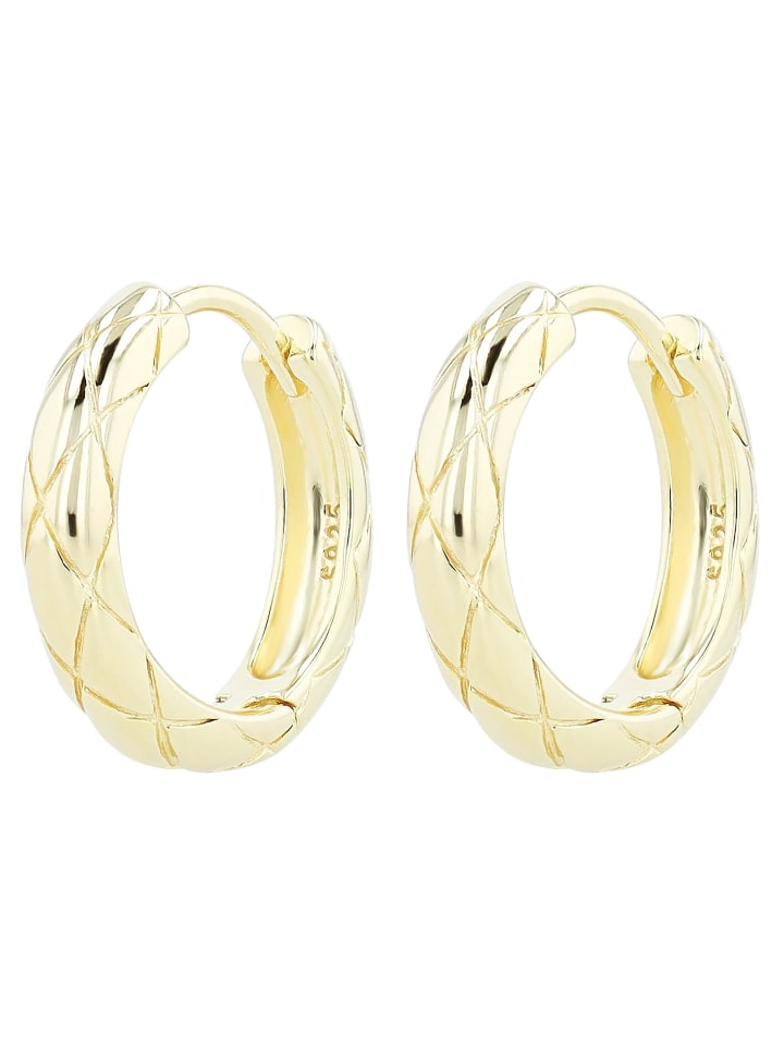 

Adeliás Женские серьги - серьги-кольца на шарнирах из серебра 925 пробы с золотым покрытием