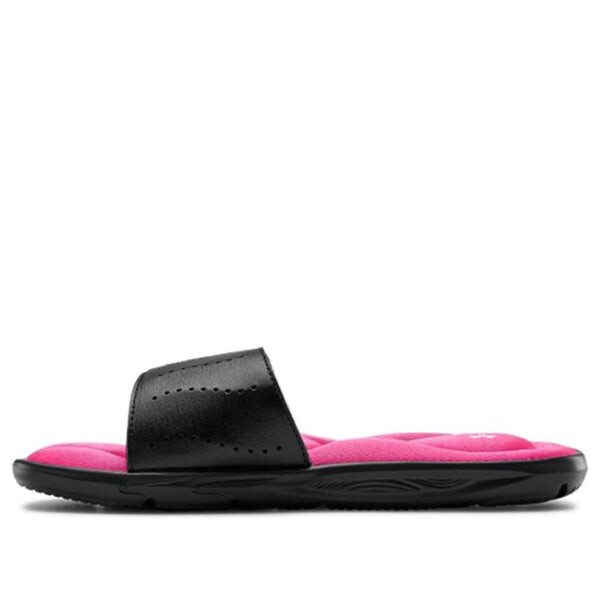 Тапочки ignite 9 slide 'black pink surge' Under Armour, розовый