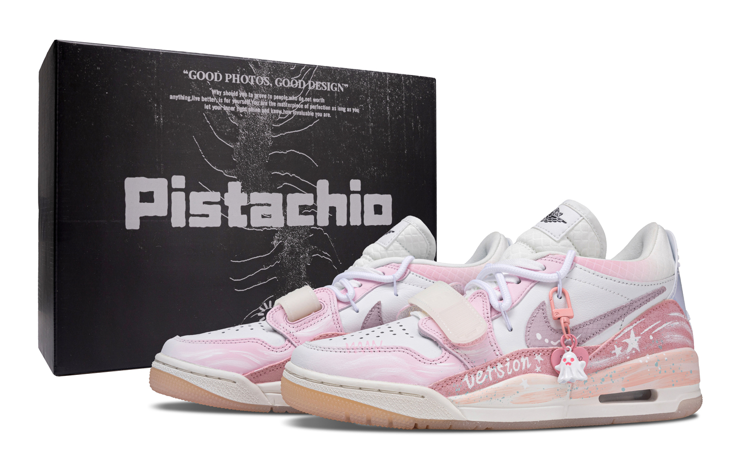 

Кроссовки Legacy 312 Heart Fluttering Box с амортизацией и износостойким покрытием, низкие, винтажные, унисекс Jordan, розовый