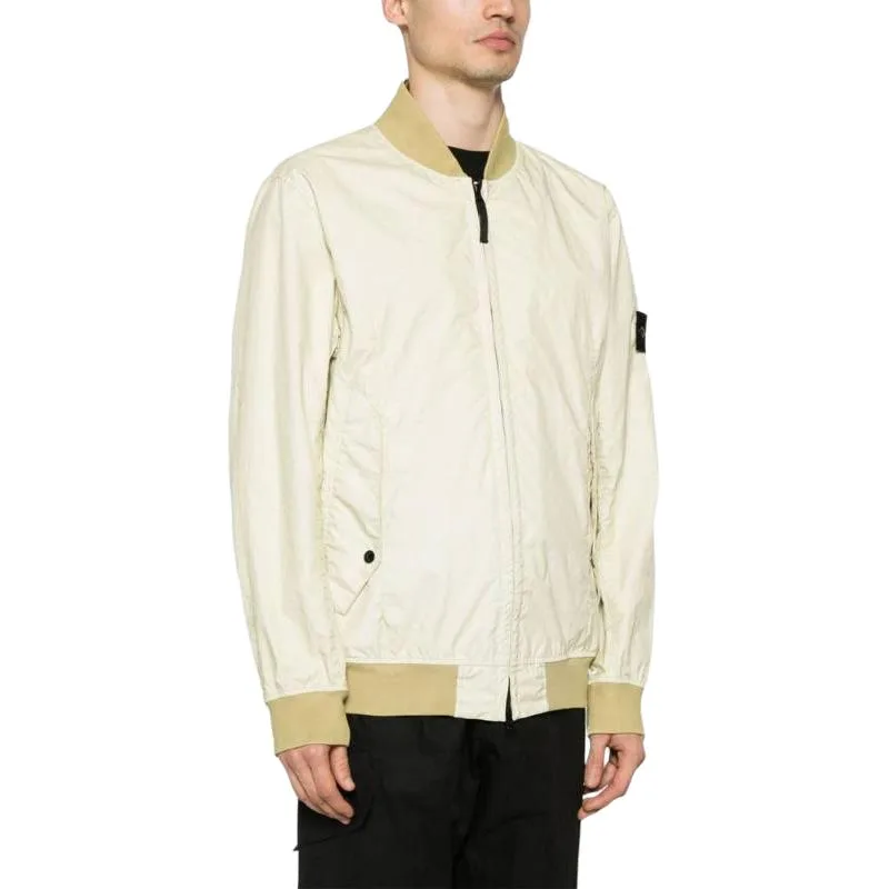 Куртка-бомбер с нашивкой Compass STONE ISLAND, Almond Beige — фото 4