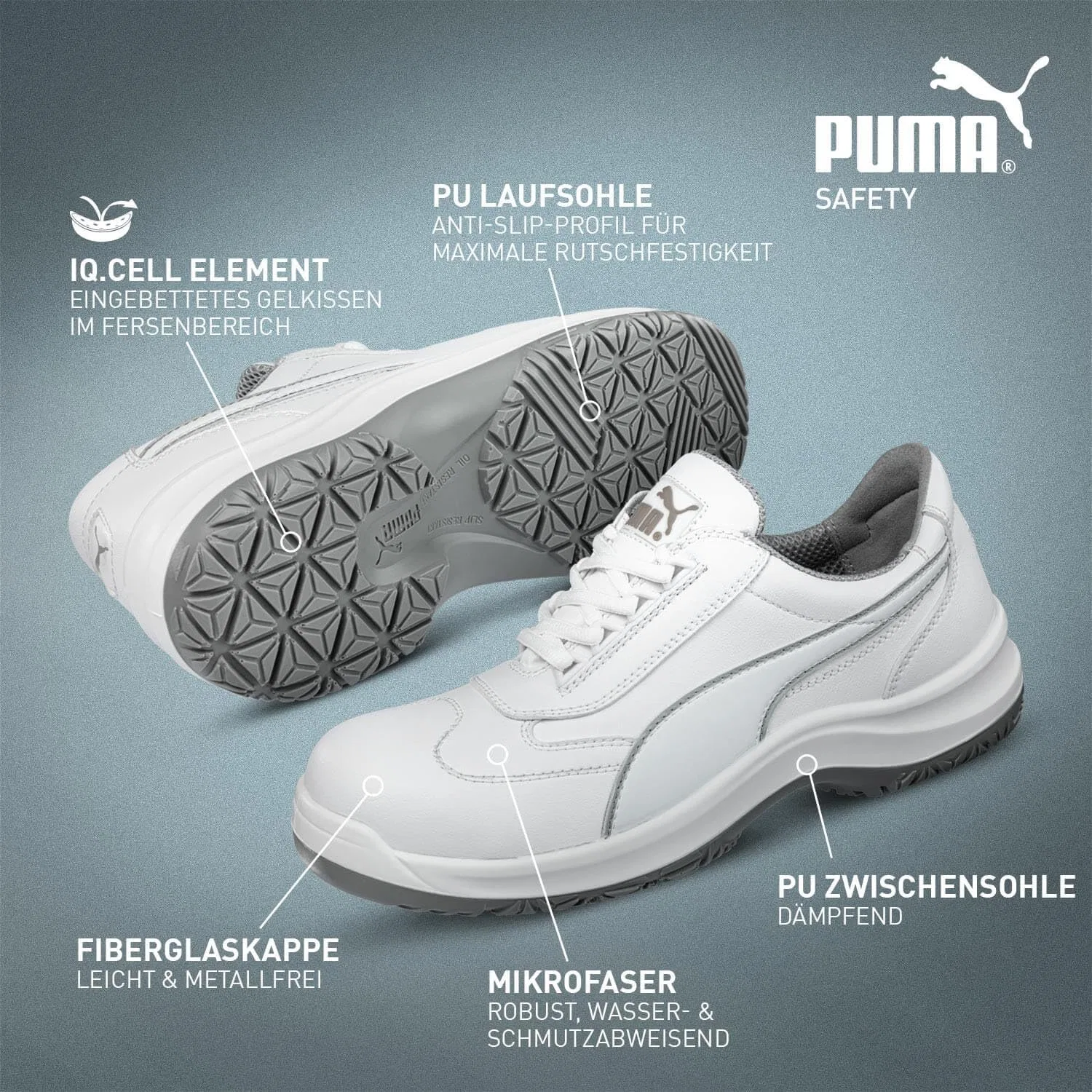 Защитная обувь Puma 640622 Clarity Low - S2, White — фото 3