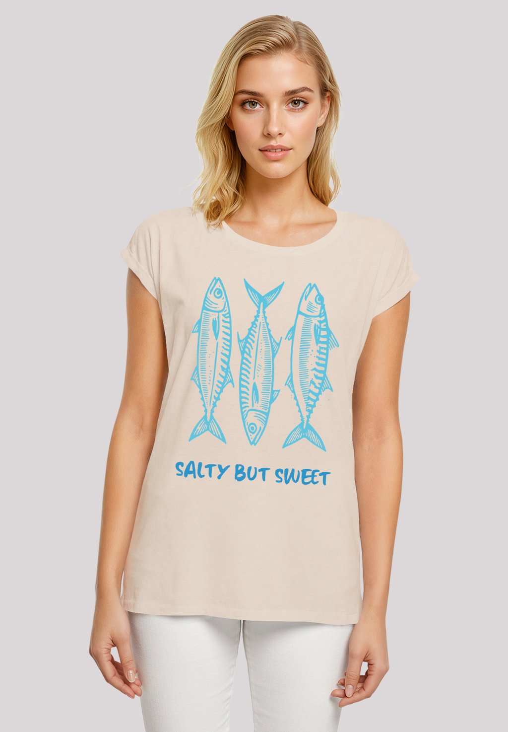 

Футболка с принтом SALTY BUT SWEET F4NT4STIC, песочный