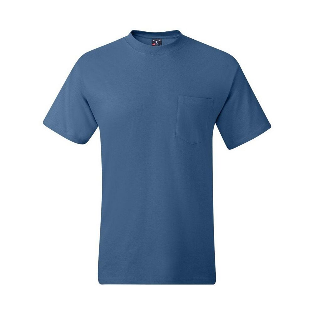 

Футболка с простым карманом Beefy-T Floso, цвет Denim Blue