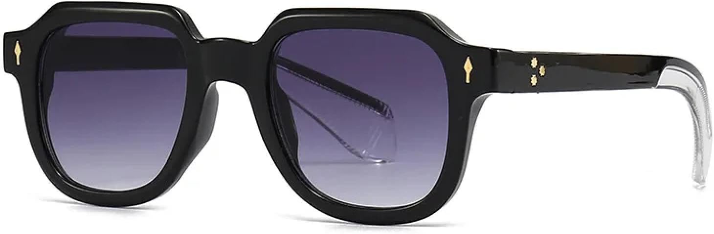 

Солнцезащитные очки с защитой UV400 | Линзы с градиентом и металлическими заклепками в стиле панк | Для женщин и мужчин, для занятий спортом на открытом воздухе и вождения DSVIGF, Black Gradientgrey