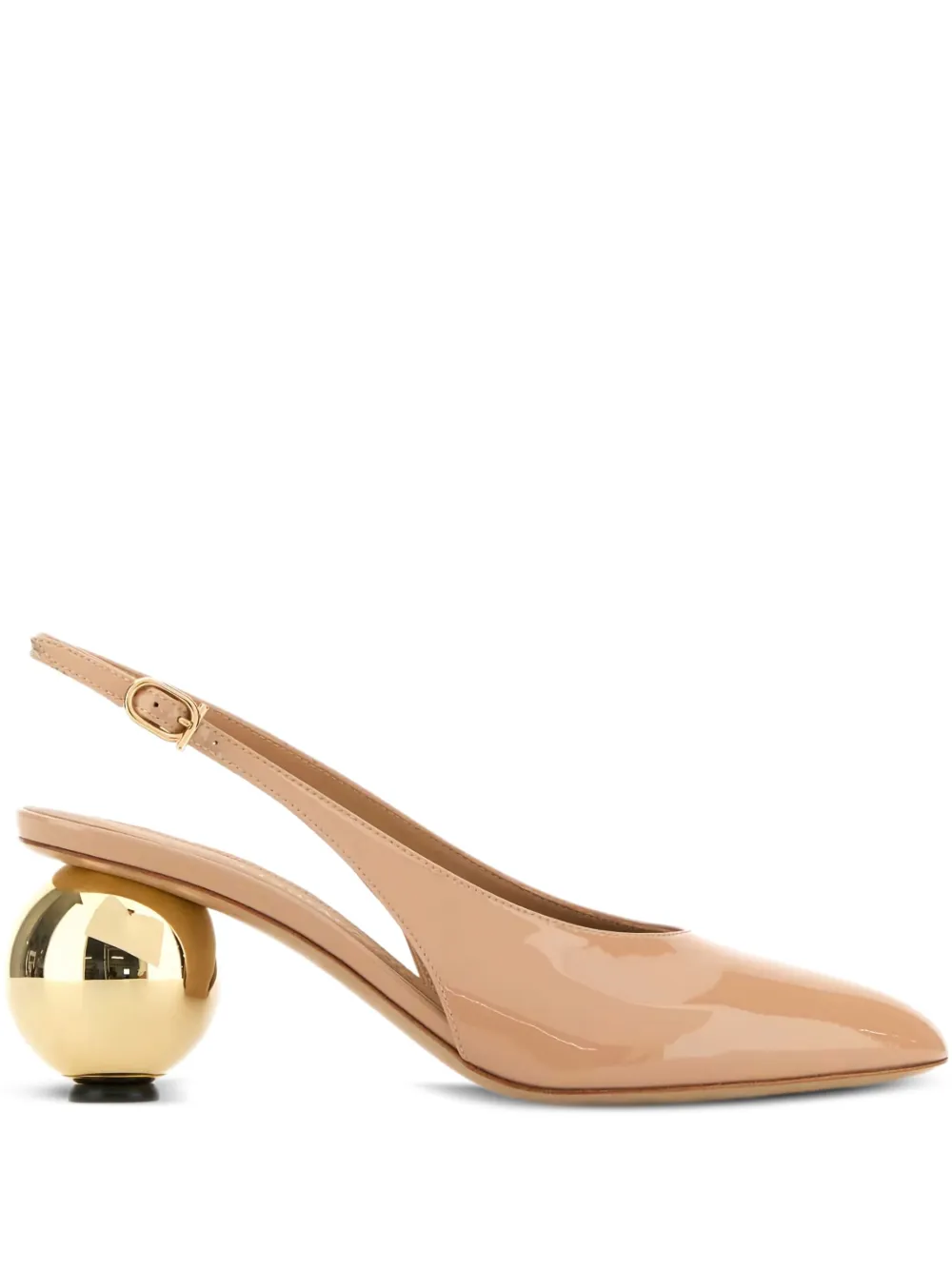 Туфли Tessie 70 с ремешком на пятке Ferragamo, нейтральный