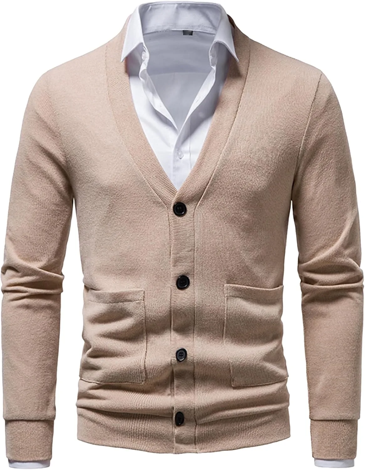 

Мужской свитер с круглым вырезом Slim Fit легкий с длинными рукавами SWJGLITTR