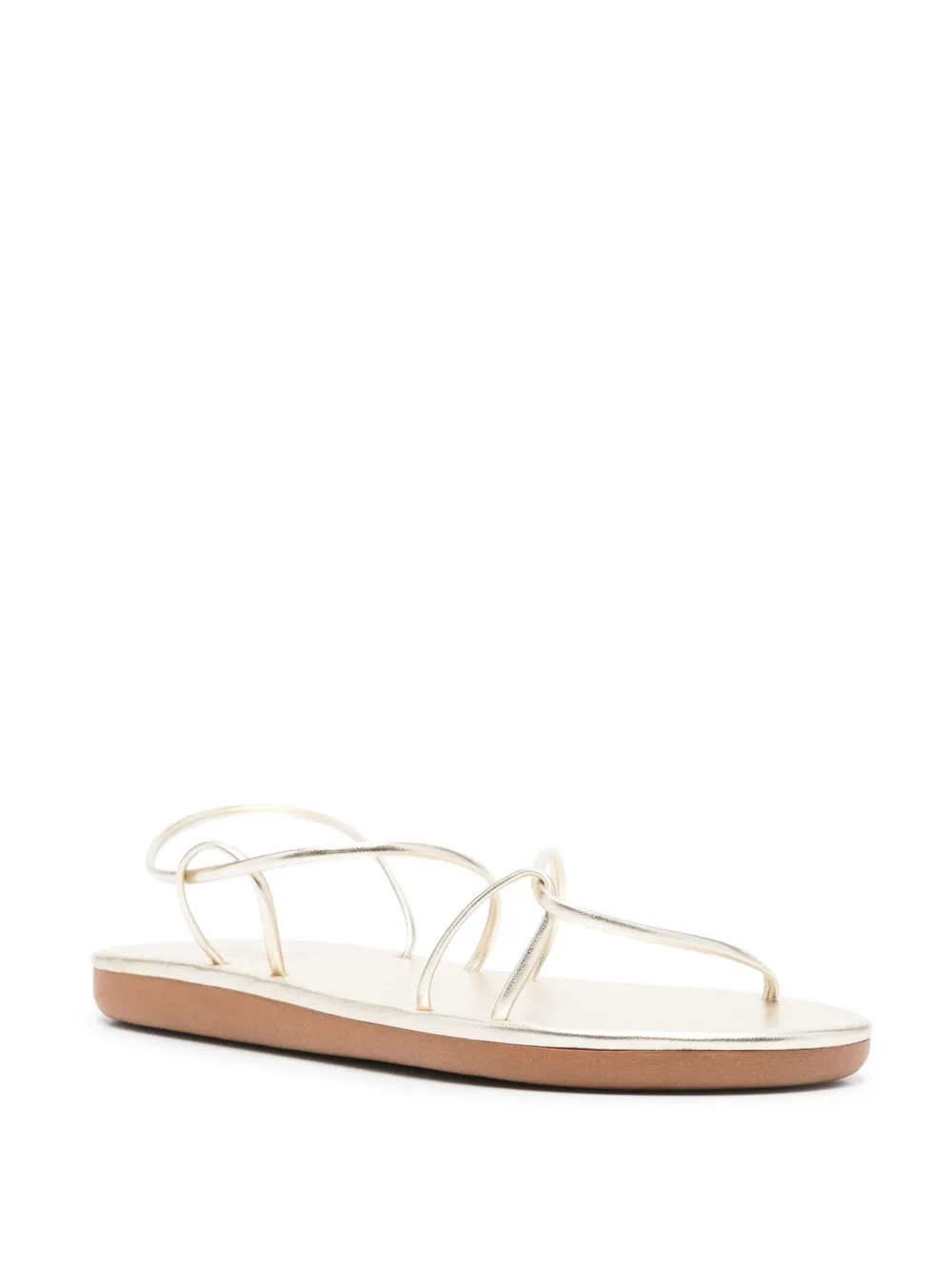 Сандалии Proorismos с эффектом металлик Ancient Greek Sandals, золотой — фото 2