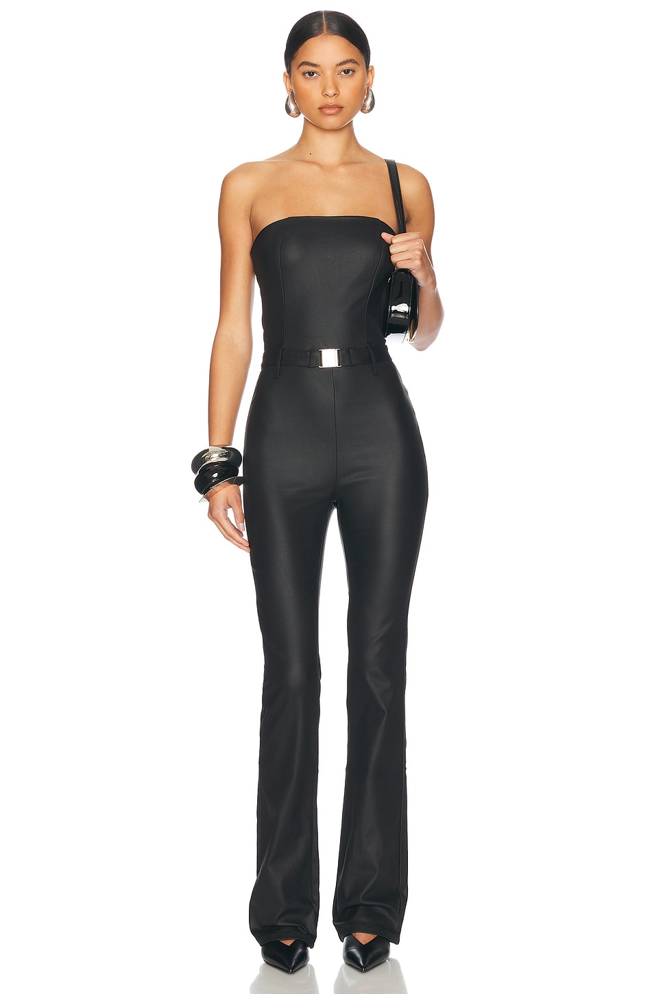 

Расклешенный комбинезон Vice Slim SER.O.YA, цвет Coated Black