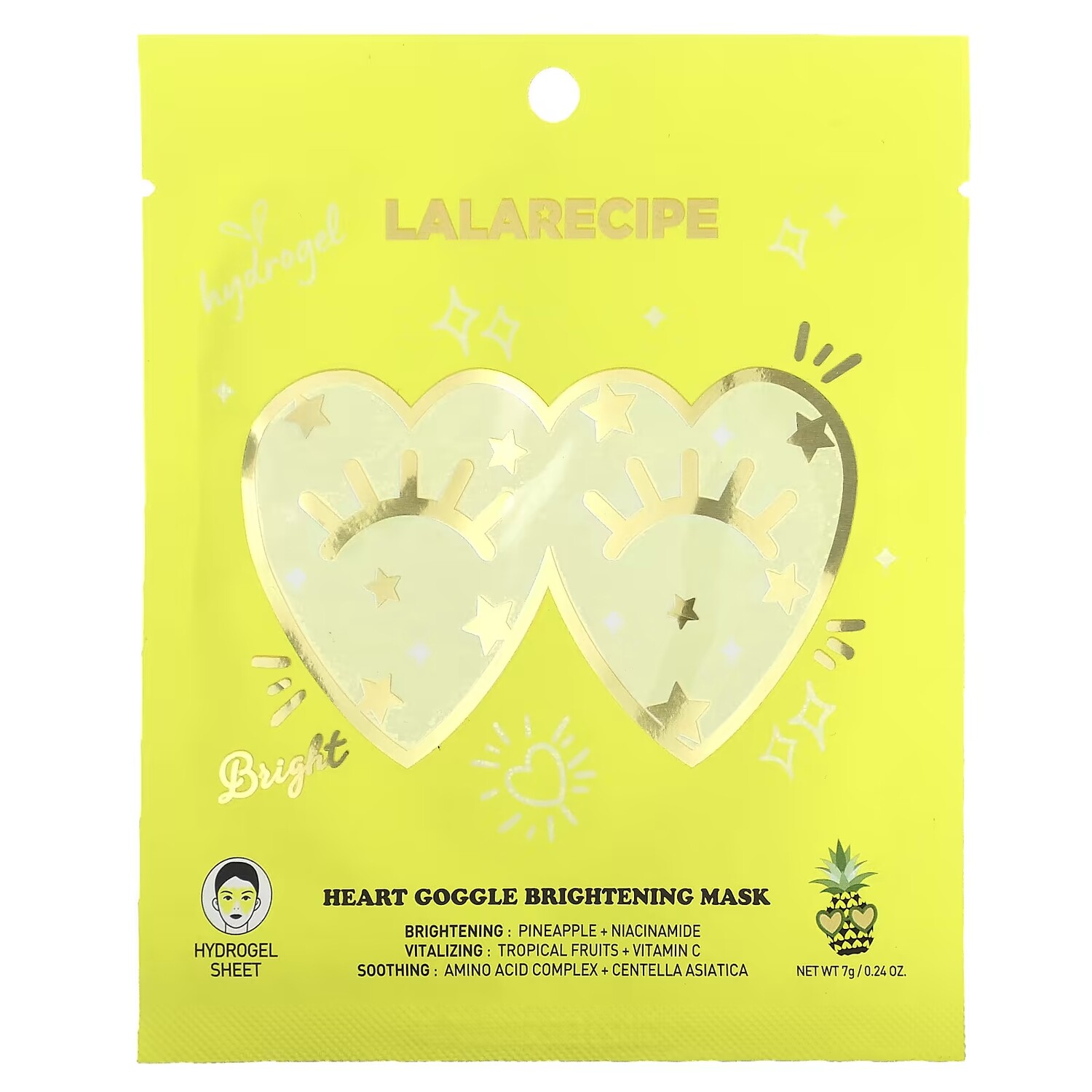 

Маска косметическая Lalarecipe Heart Goggle осветляющая