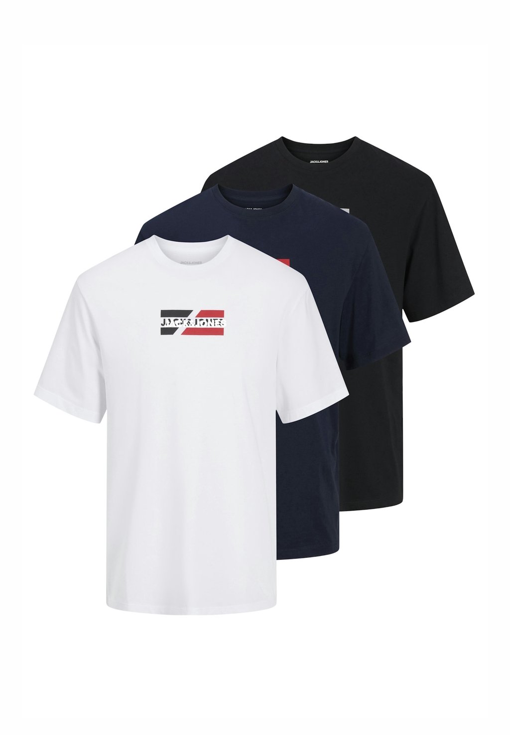 

Футболка с принтом CORP KURZARM 3ER PACK Jack & Jones, темно-синий