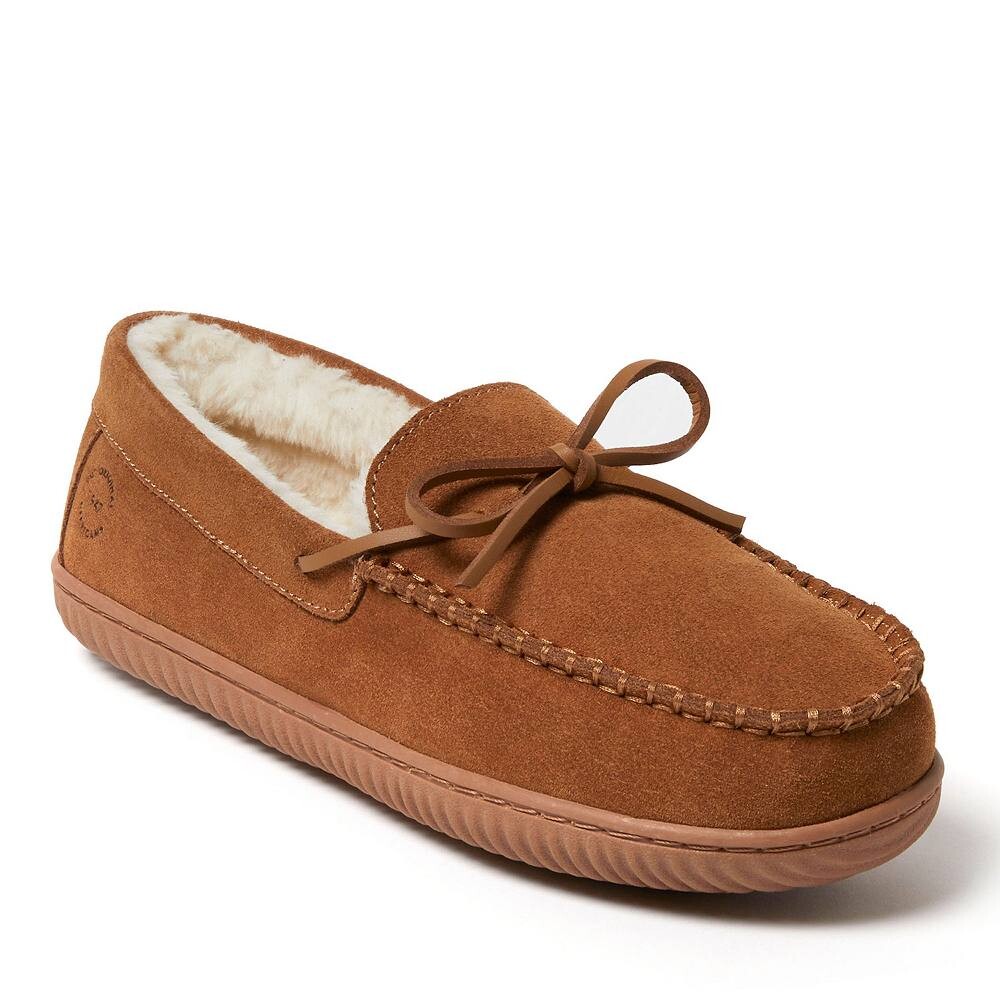 

Мужские замшевые мокасины Dearfoams Douglas с завязками наверху, цвет Chestnut