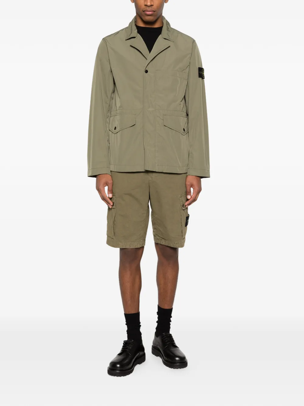 Шорты с накладными карманами Stone Island, зеленый — фото 2