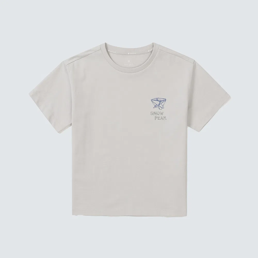 Детская футболка с короткими рукавами Aerocool Gear цвета ледяной серый от Snowpeak Apparel Kids — фото 2