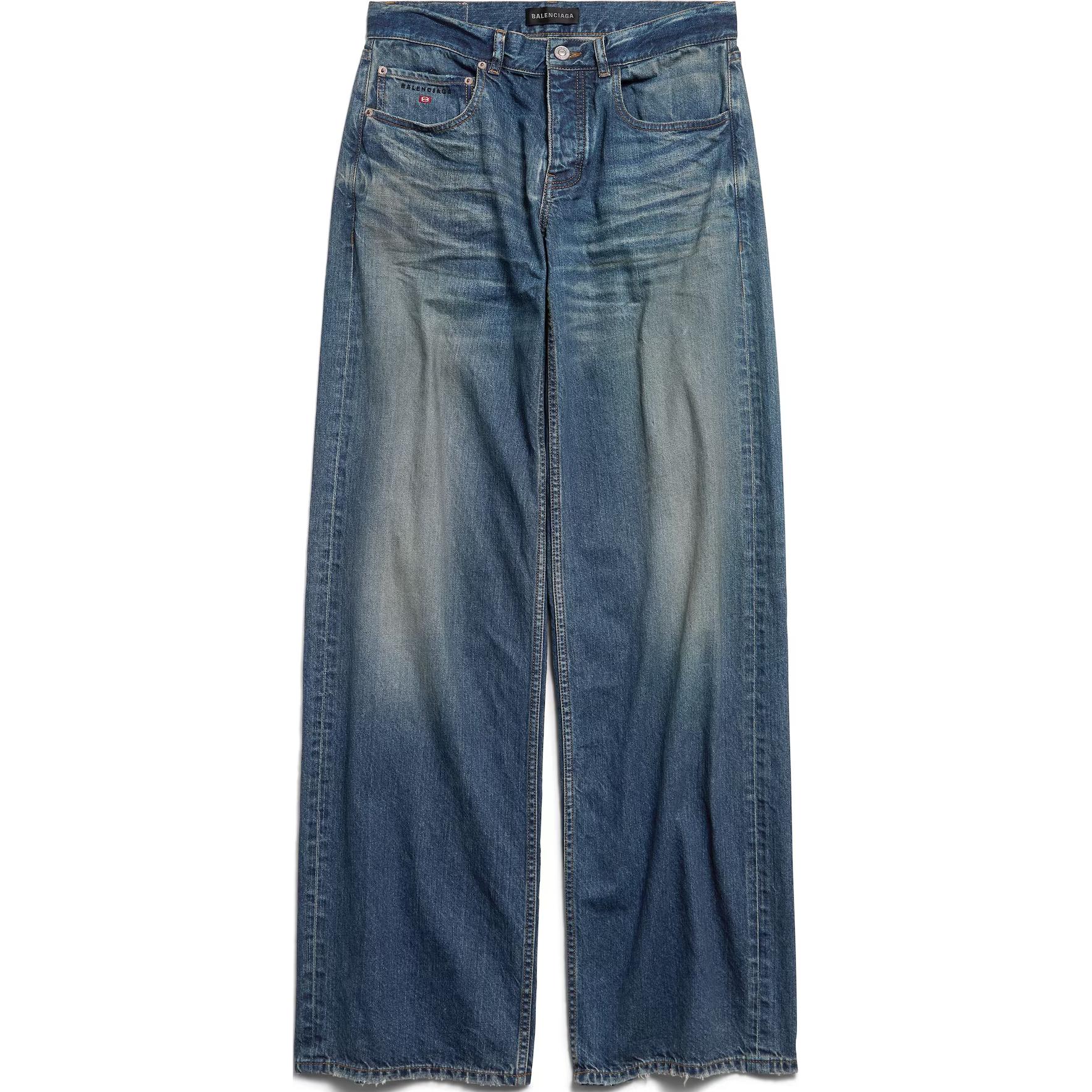 

Balenciaga Мешковатые джинсы свободного кроя женские темно-синие