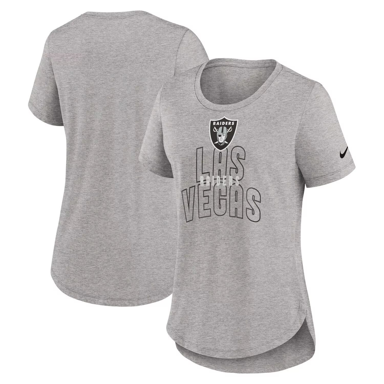 

Женская футболка Nike Heather Grey Las Vegas Raiders Fashion Tri-Blend Nike