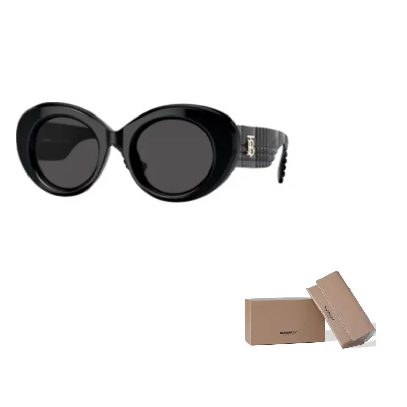 

Burberry Круглые солнцезащитные очки женские черные, Black